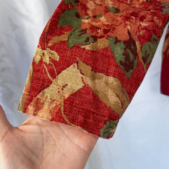 Coldwater Creek Tapestry 100% Cotton Button Up Shirt Size XLP Western Floral - Picture 6 of 9